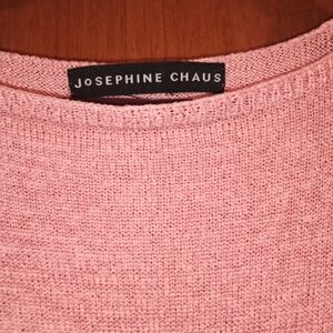 Josephine Chaus Blush Pink Crew Neck Sweater